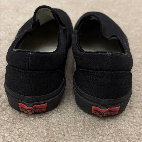 Vans Classic Black Canvas Slip-Ons - Men’s Size 6.5 - Women’s Size 8 - Picture 5 of 6
